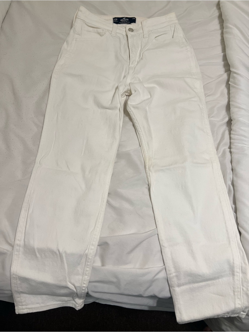 Hollister Women's White Boot Cut Jeans